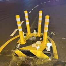 彰南路再傳自撞庇護島 民眾：根本三寶檢測站