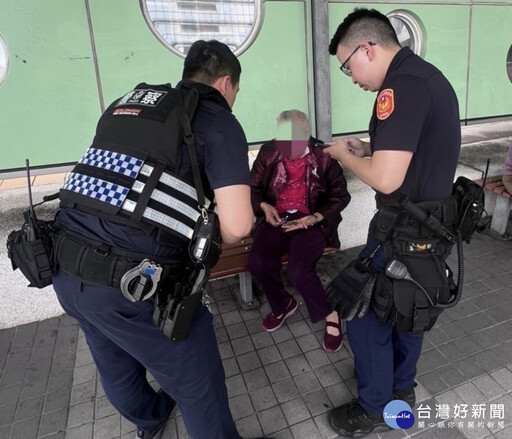8旬老婦無助徘徊公車站 板橋警助安全回家