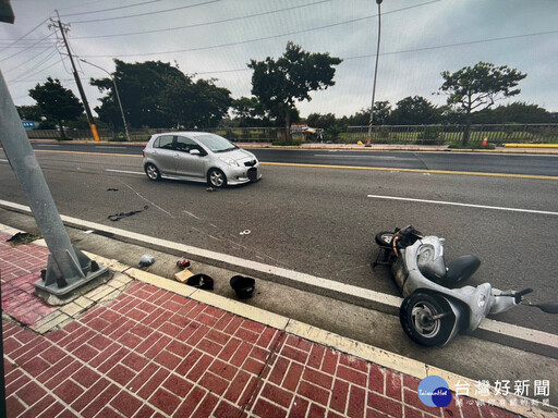 新屋區三民路發生車禍 警方呼籲駕駛人遵守迴轉規則