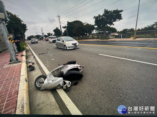 新屋區三民路發生車禍 警方呼籲駕駛人遵守迴轉規則