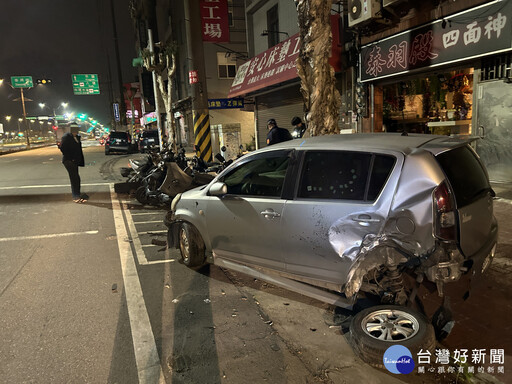 中壢男子酒駕 連環撞擊13機車、1汽車