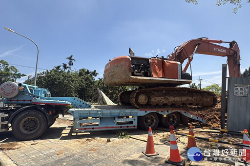 中壢體育園區埤塘遭非法棄土 桃市府鐵腕出擊查扣機具斷絕不法