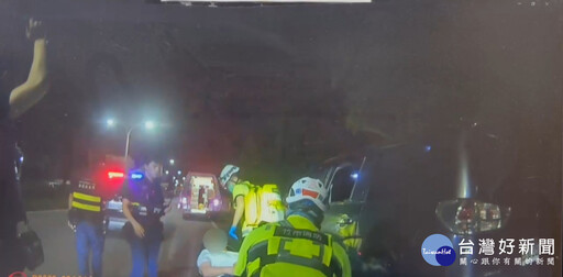 竹市警消聯手成功救援 破窗搶救燒炭男子