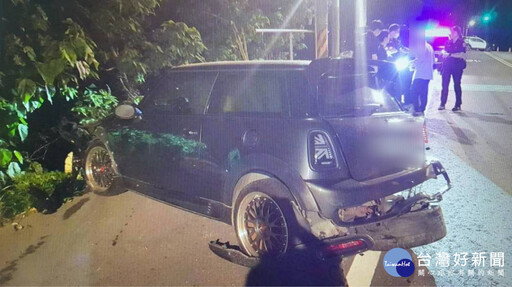 蘆竹小客車自撞解體 駕駛酒駕遭逮送辦