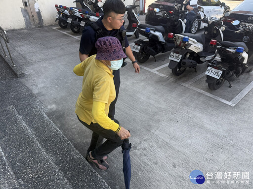 大熱天8旬婦高溫買菜迷途 中壢警即時暖心照護助返家