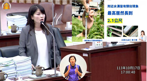 高雄環保局巡檢失效？│陳美雅議員怒轟：高市府不應出問題才解決