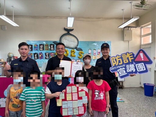 環島途中遇見溫暖! 學生巧遇阿惠姐與基二警攜手宣導反詐