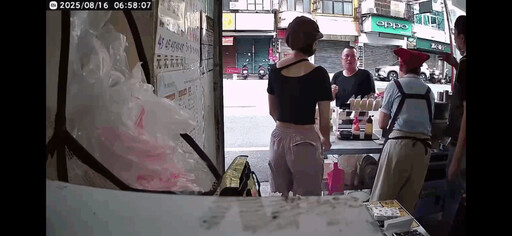 新竹早餐店爆衝突!黑衣男失控攻擊女店員還揮拳打女警