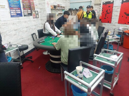 美女荷官誘賭客下注!岡山警破獲橋頭「百家樂桌遊店」賭場 逮19人