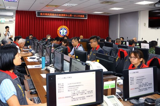 嘉義市一級開設凱米颱風災害應變中心 黃敏惠坐鎮指揮
