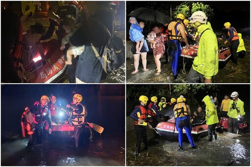 凱米颱風釀水災 宜蘭消防弟兄暗夜救出20餘人