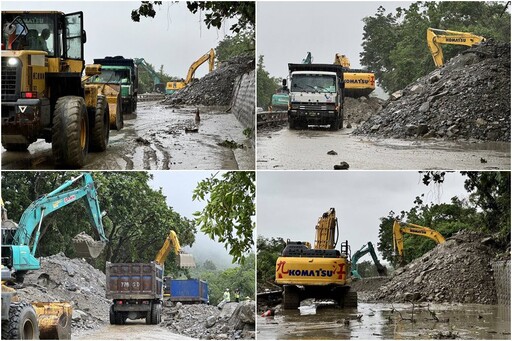 更新∕蘇花公路10/3颱風路況 崇德路段土石流災害提前於13時搶通