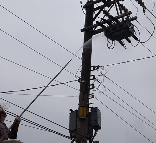 慎防山陀兒強風致鹽塵害 台電彰化區處加強防災作業