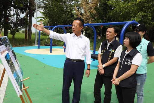 溪口鄉鵪鶉兒童遊戲公園完工 打造老幼共融環境