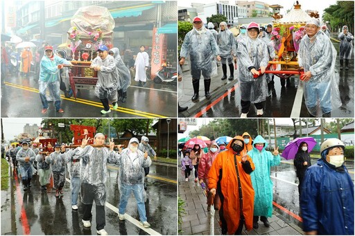 為土地公壽誕暖場 羅東近千民眾雨中春遊趣