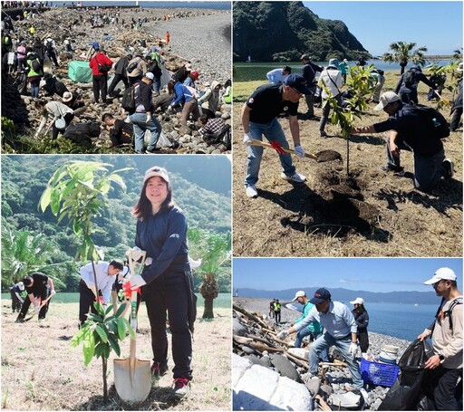 龜山島開放前夕 逾600人淨灘植樹 清除近3噸垃圾