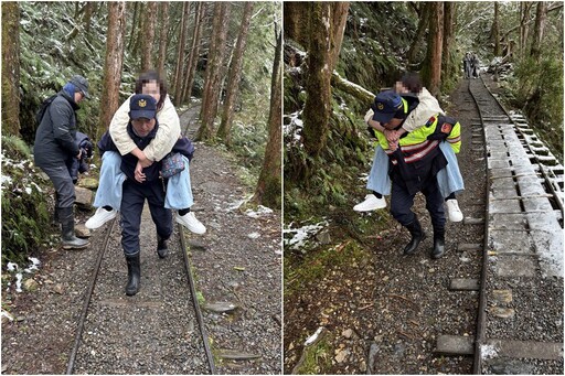 香港遊客至太平山旅遊受傷 三星警員揹至步道口送醫