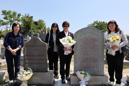 彰基為宣教師掃墓 緬懷先人佳美腳蹤