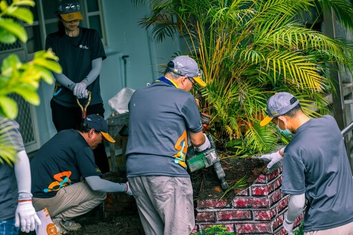 老校舍地震裂損 遠雄志工赴清水修繕守護學童安全