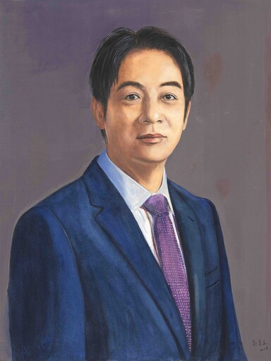 郭綜合總裁郭宗正獻畫賴清德總統 體現醫療與藝術融合