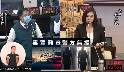 台南毒駕四年增百倍 林燕祝議員抨擊南市警毒品試劑又過期 基層查緝執法難