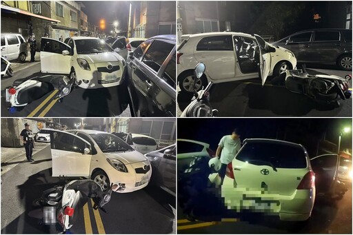 影音/鑰匙未拔車子遭竊 羅警圍捕!竊賊撞毀警車被逮