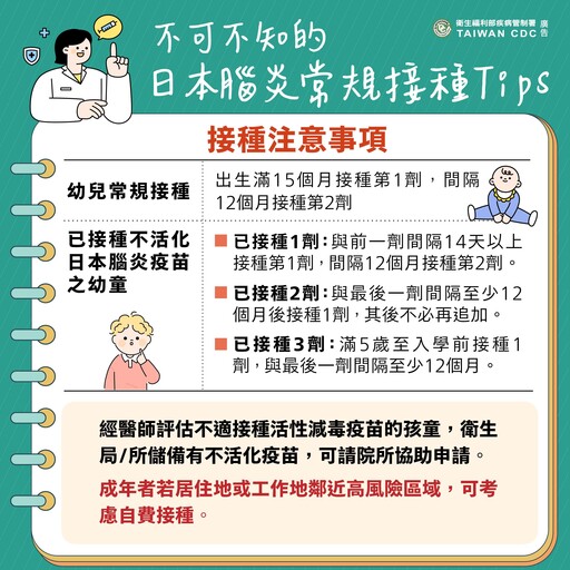 今年雲林縣首例日本腦炎病例現蹤 強化防蚊、按時接種疫苗不可少
