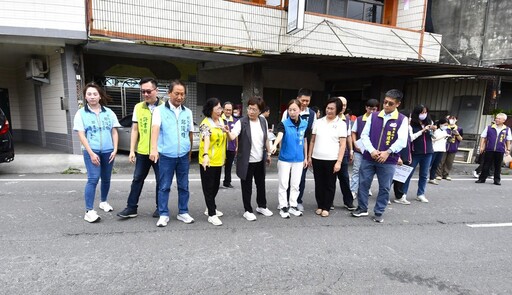 縣長王惠美視察田中斗中路二段北側道路破損 投入1,181萬元改善道路不平