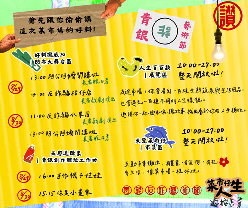 新北《菜市仔人生》反詐藝術節8/29登場!文化局攜手逆風劇團 用戲劇傳遞反詐觀念