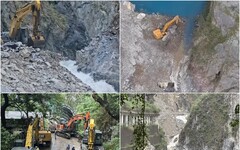 影音/燕子口堰塞湖溢流加大恐潰壩 緊急通報人員機具撤離河道