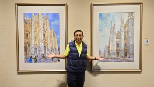 郭綜合醫院總裁郭宗正精彩的水彩畫作定14日在台南文化中心展出