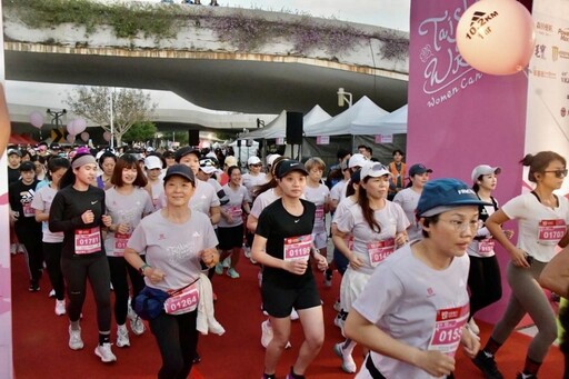 粉紅路跑 「台新女子路跑」 台中近3,000姐妹集結展活力