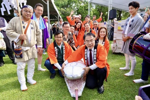 2024總爺和風文化祭開幕 黃偉哲體驗群馬老神溫泉大蛇神轎祭典