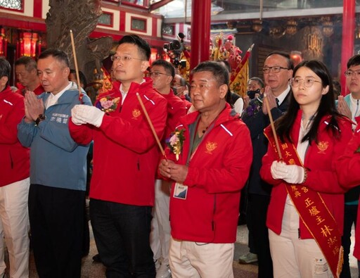 桃園大廟景福宮 祈安遶境五頂神轎威儀出巡 韓國網紅Judy 全程參與