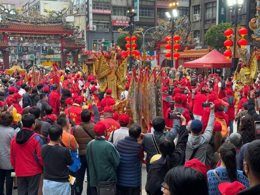 桃園大廟景福宮 祈安遶境五頂神轎威儀出巡 韓國網紅Judy 全程參與