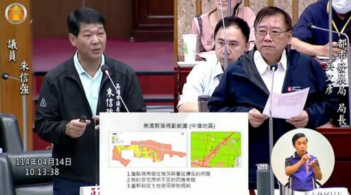 第四屆第五次定期大會 市議員朱信強工務部門質詢