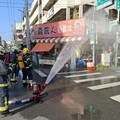 嘉市台林嘉北街口大量瓦斯外洩 消防局趕赴現場處理