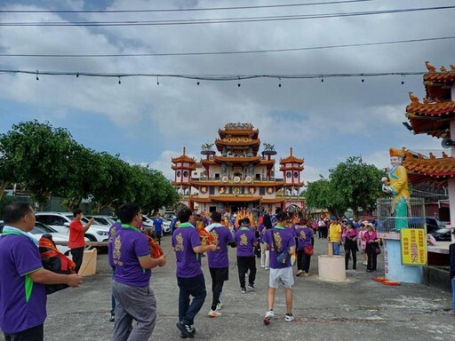 古坑濟聖宮緣濟公廟進香團 前來水上奉天宮濟公廟為花蓮光復鄉祈福