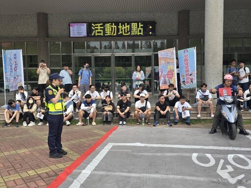 竹市監理站x竹縣市交通隊x華大 校園路口實境演練 提升機車騎乘安全