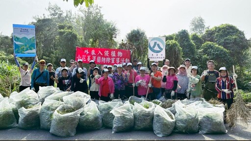 持續加強移除「綠癌」 林保署新竹分署攜手鳳坑社區防除小花蔓澤蘭