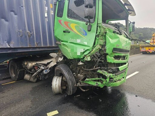 國1楊梅段4車連環撞 工人維護ETC門架遭撞身亡
