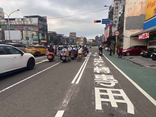 機車通行安全升級!龜山這處增左轉專用號誌、車道