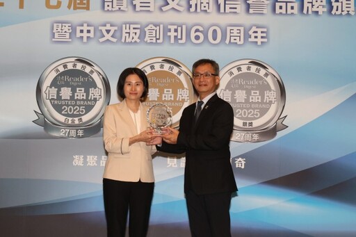 讀者文摘信譽品牌白金獎得獎揭曉 台灣中油獲2大肯定