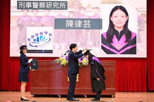 警大舉行聯合畢業典禮 410名新血加入治安體系為民服務