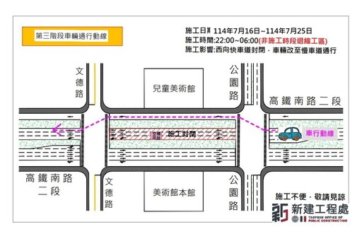 配合桃美館人行空橋吊裝作業 桃園2路段6/28起施工管制