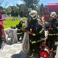桃消龍潭分隊前進國軍桃園總醫院 火警演練逼真登場