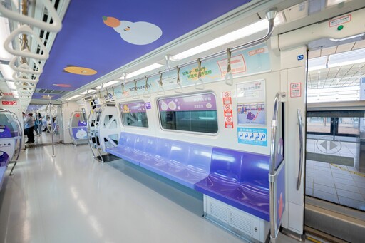 桃園捷運全新彩繪列車「美食腸腸號」啟航 張善政與青年對談城市願景