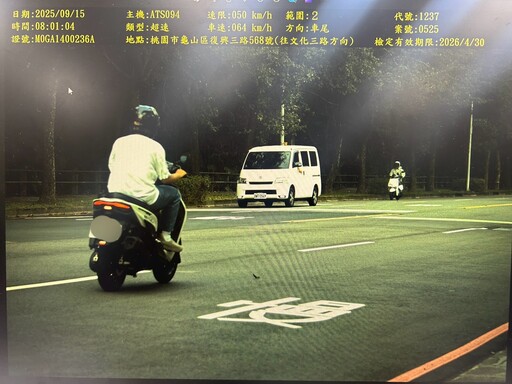 龜山這處路段「超速違規多」 警方祭出移動式科技執法