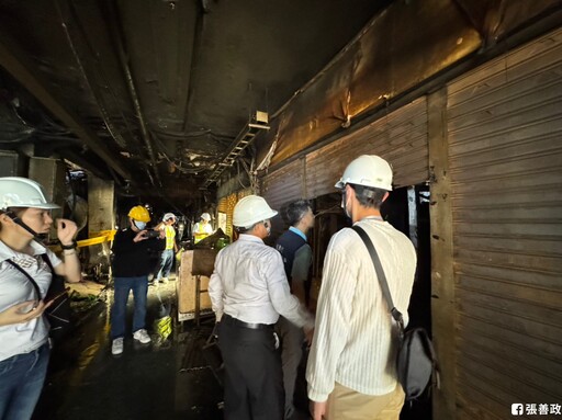 市府啟動水電與結構安全檢查 張善政:陪攤商把南門市場撐起來