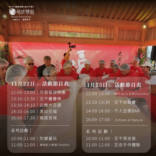 大溪豆干節11/22起連2天登場 喝新鮮豆漿、拿舒華小卡